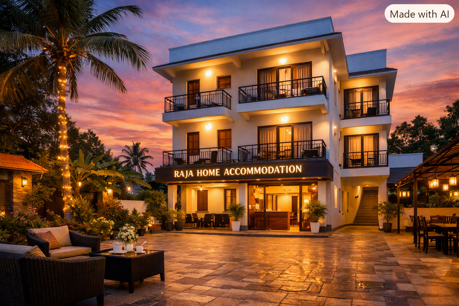 Raja Home Accommodation exterior and room experience